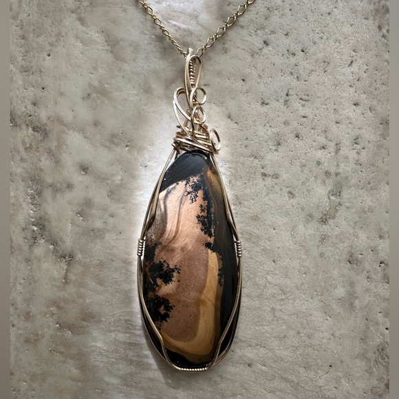 artifice jewelry Jewelry - 14k Gold Fill Royal Imperial Jasper Healing Stone Necklace Pendant